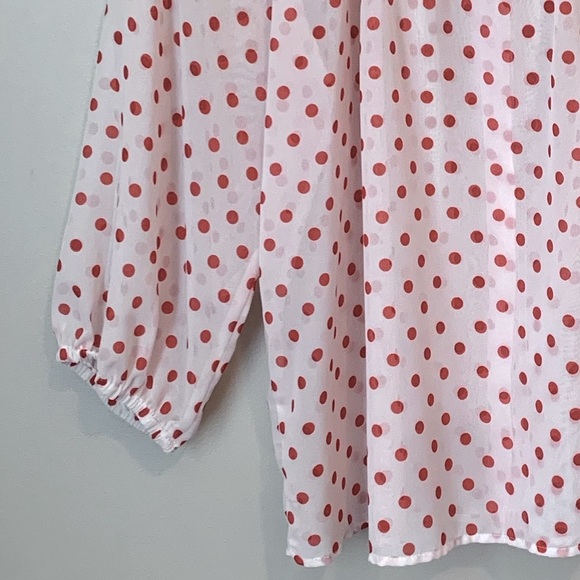 H&M size 4 polka dot peasant blouse - Picture 13 of 16
